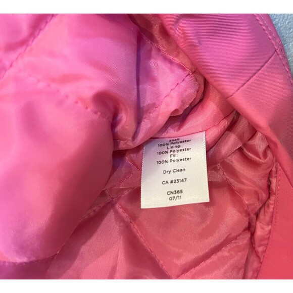 Talbots Plus sz 20 Weather Resistant Cinch Waist Zip Up Barbie Pink Jacket Coat - Picture 10 of 12